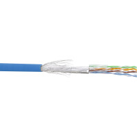 InLine® Patchkabel Cat.5e, blau, SF/UTP, AWG26, PVC, 100m