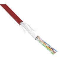 InLine® Patchkabel Cat.5e, rot, SF/UTP, AWG26, PVC, 100m