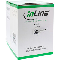 InLine® Patch Cable SF/UTP Cat.5e AWG26 CCA PVC white 100m