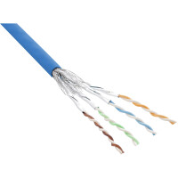 InLine® Patchkabel Cat.6 S/FTP (PiMf), blau, AWG27, PVC, CU, 100m