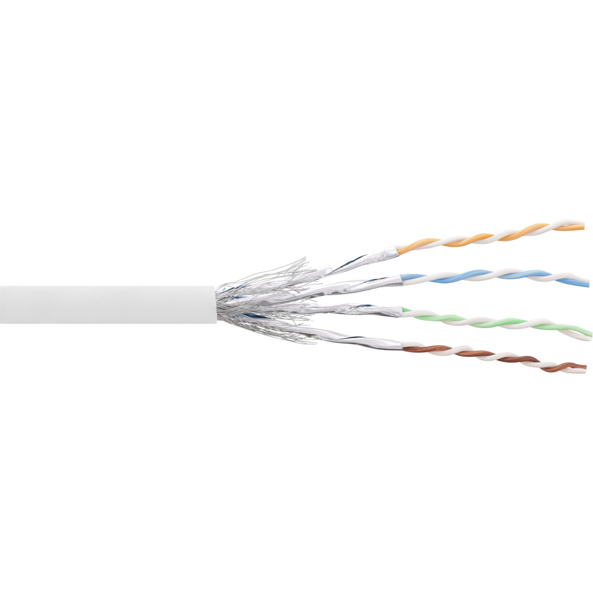 InLine® Patch Cable S/FTP PiMF Cat.6 white AWG27 PVC...