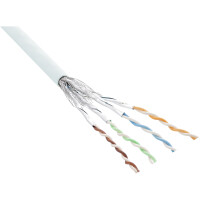 InLine® Patchkabel Cat.6 S/FTP (PiMf), weiß, AWG27, PVC, CU, 100m