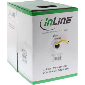 InLine® Patch Cable S/FTP PiMF Cat.6 yellow AWG27 PVC CU 100m