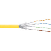 InLine® Patch Cable S/FTP PiMF Cat.6 yellow AWG27 PVC CU 100m