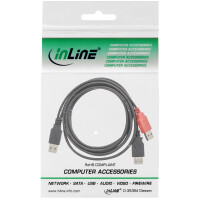 InLine® USB 2.0 Y-Cable 2x Type A male / female, 0.2m