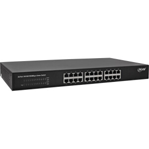 InLine® 24 Port Gigabit Network Switch 10/100/1000 1GBit/s 19" Metal noiseless