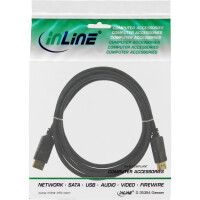 InLine® DisplayPort Kabel, schwarz, vergoldete Kontakte, 1m