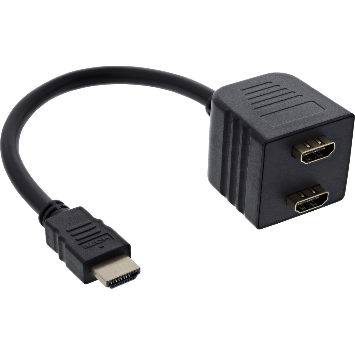 InLine® HDMI Y Adapterkabel, 1x HDMI Stecker auf 2x...