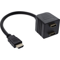 InLine® HDMI Y Adapterkabel, 1x HDMI Stecker auf 2x HDMI Buchse