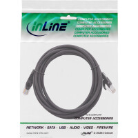 InLine® Patch Cable U/UTP Cat.5e black 0.5m