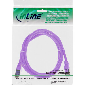 InLine® Patch Cable SF/UTP Cat.5e purple 1.5m