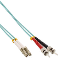 InLine® LWL Duplex Kabel, LC/ST, 50/125µm, OM3, 3m