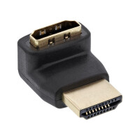 InLine® HDMI Adapter, Stecker / Buchse, gewinkelt oben, vergoldete Kontakte 4K2K