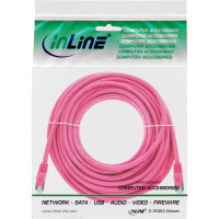 InLine® Patch Cable SF/UTP Cat.5e Pink 15m