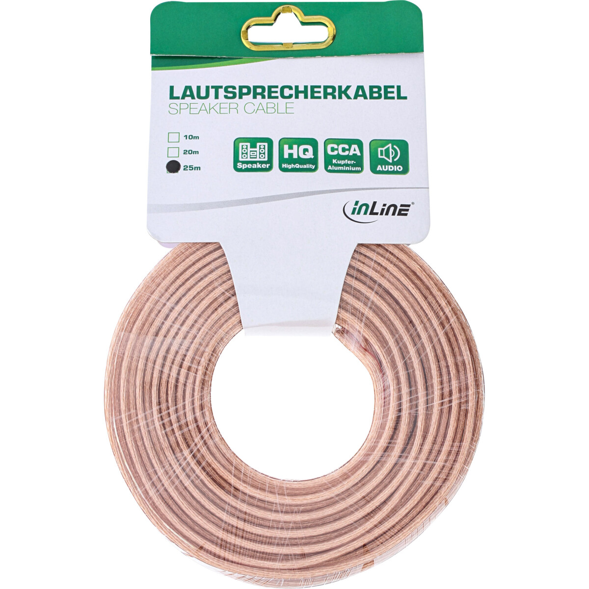 InLine® Lautsprecherkabel, 2x 1,5mm², CCA,...