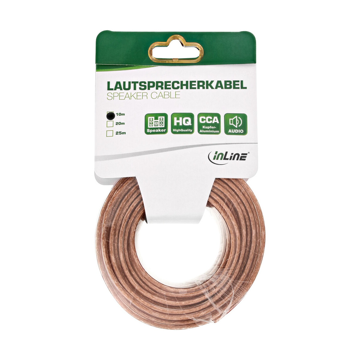 InLine® Lautsprecherkabel, 2x 4mm², CCA,...