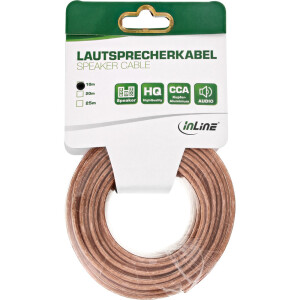 InLine® Lautsprecherkabel, 2x 4mm², CCA, transparent, 10m