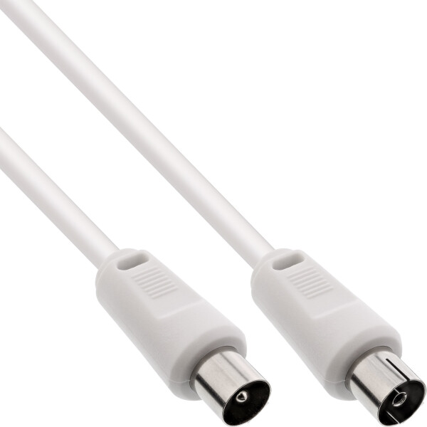 InLine® Antenna Cable 2x shielded ultra low loss >75dB white 5m