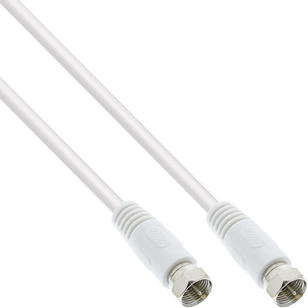 InLine® SAT Cable 2x shielded ultra low loss 2x F-Plug >75dB white 20m