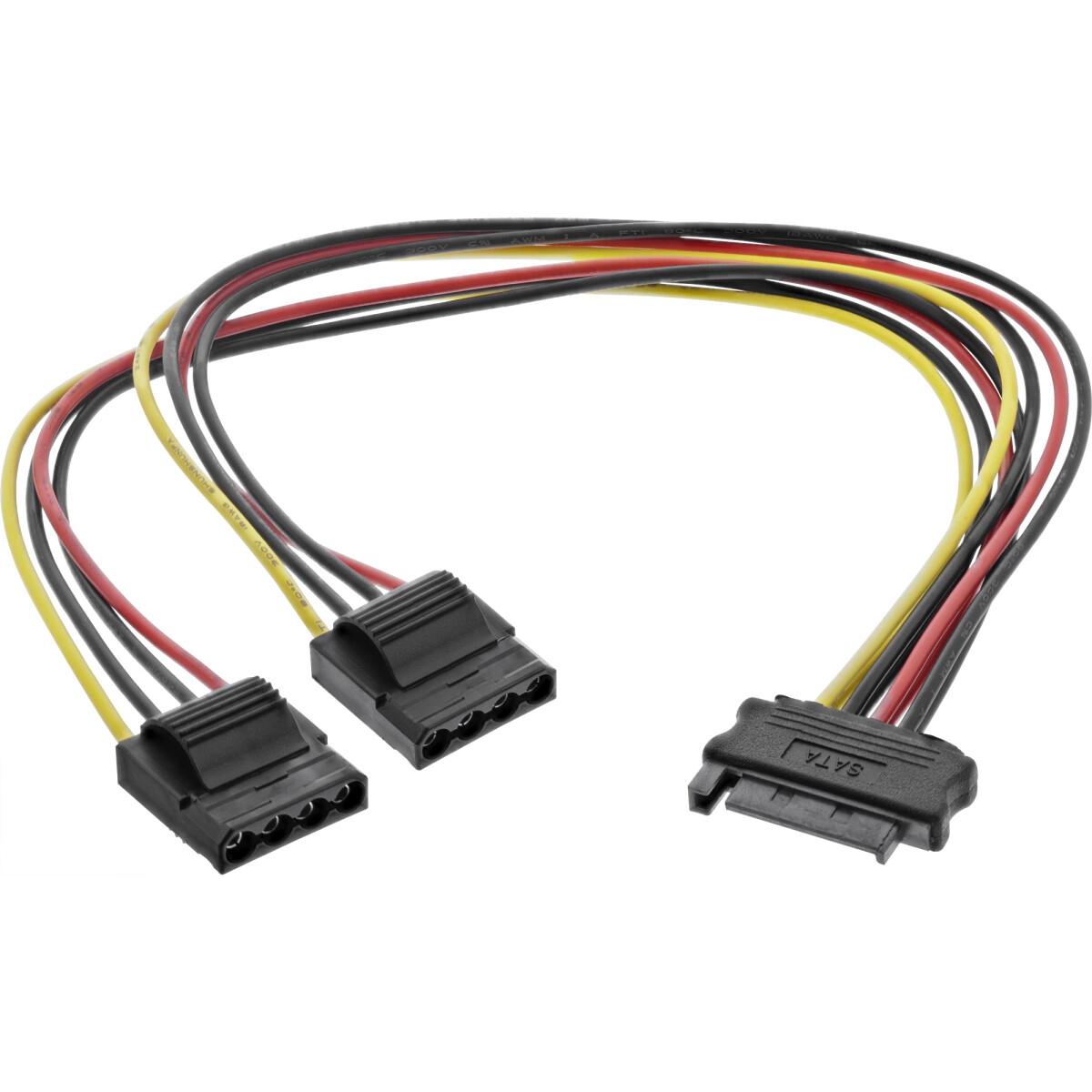 InLine® SATA Power Y-Cable 1 IN two OUT, 0.03m
