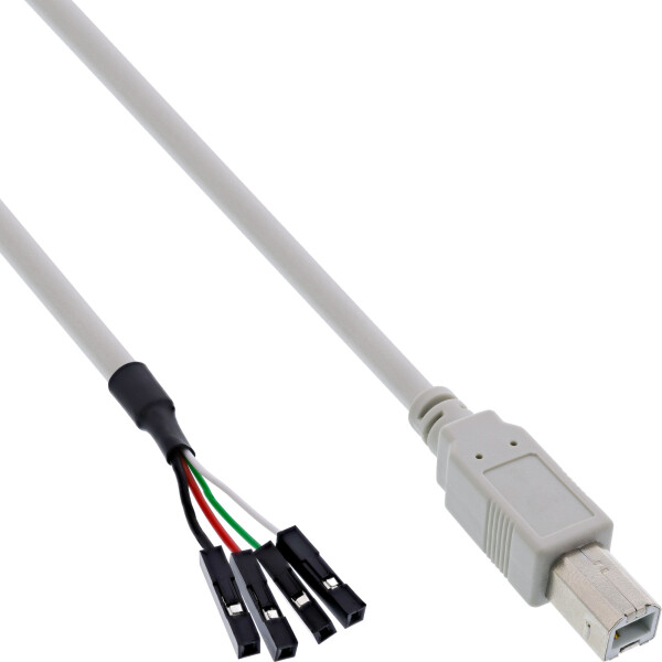 InLine® USB 2.0 Anschlusskabel, Stecker B auf Pfostenanschluss, 0,40m