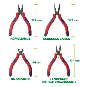 InLine® Elektronik-Zangen, Set, 8-teilig