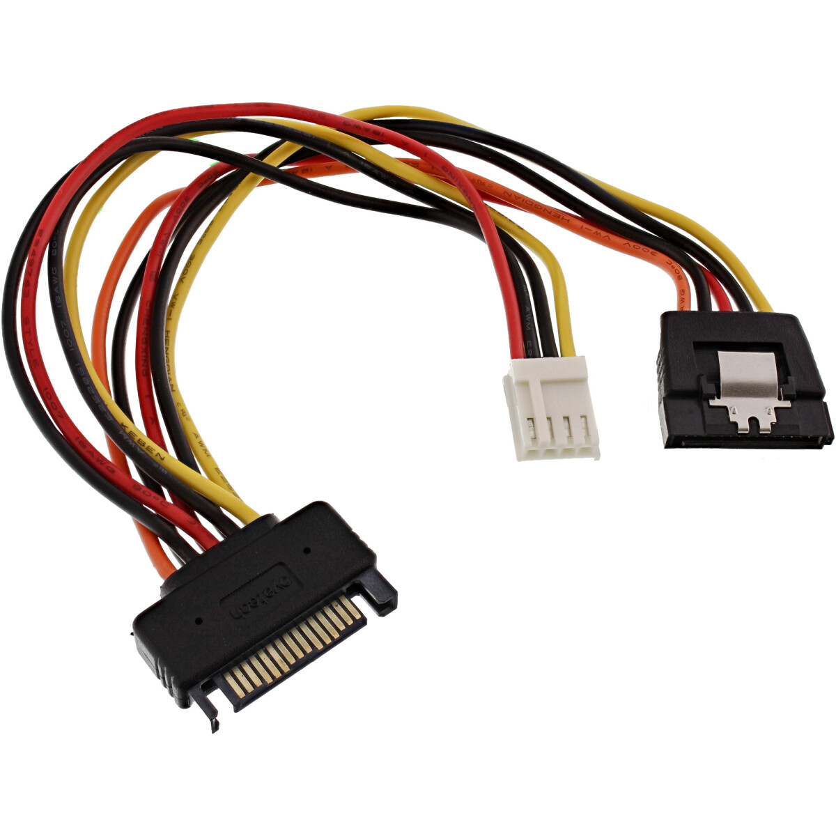 InLine® SATA Stromadapapterkabel, SATA BU an SATA ST...