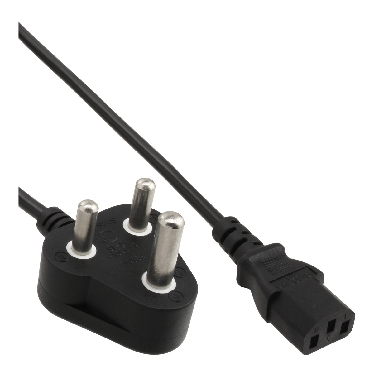 InLine® power cable South Africa 10A Type M / IEC...