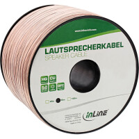 InLine® Lautsprecherkabel, 2x 4mm², CU, transparent, 50m