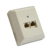 InLine® ISDN Wall Plate 2x RJ45 female 2x 8 Port