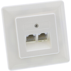 InLine® ISDN Wall Plate 2x RJ45 female 2x 8 Port