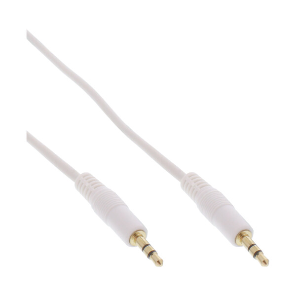 InLine® Audio Cable 3.5mm Stereo male / male white/gold 2.5m