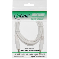 InLine® Audio Cable 3.5mm Stereo male / male white/gold 2.5m