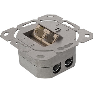 InLine® Cat.6 Wall Outlet Box surface or flush mount 2x RJ45 horizontal