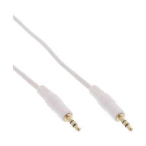 InLine® Audio Cable 3.5mm Stereo male / male white/gold 5m