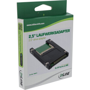 InLine® IDE 2.5" Drive to 2x Compact Flash Adapter use CF cards as hard disks