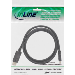 InLine® DisplayPort zu HDMI Konverter Kabel, schwarz, 2m