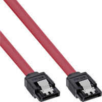 InLine® SATA 6Gb/s Kabel, mit Lasche, 0,3m