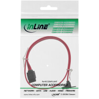 InLine® SATA 6Gb/s Kabel, mit Lasche, gewinkelt, 0,5m