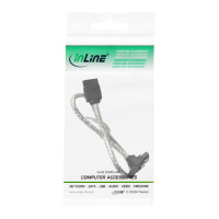 InLine® SATA 6Gb/s Kabel rund, mit Lasche, gewinkelt, 0,5m