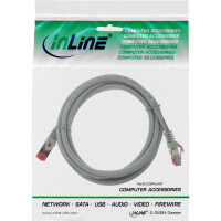 InLine® Patchkabel, S/FTP (PiMf), Cat.6, halogenfrei, Kupfer, grau, 1,5m