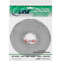 InLine® Patchkabel flach, U/UTP, Cat.6, grau, 15m