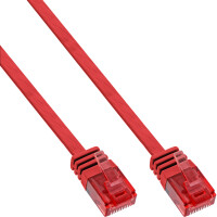 InLine® Patchkabel flach, U/UTP, Cat.6, rot, 3m