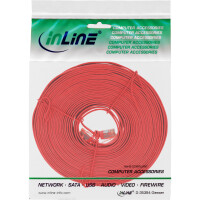 InLine® Flat Ultraslim Patch Cable U/UTP Cat.6 Gigabit ready red 5m