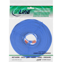 InLine® Patchkabel flach, U/UTP, Cat.6, blau, 10m