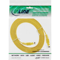 InLine® Flat Ultraslim Patch Cable U/UTP Cat.6 Gigabit ready yellow 3m