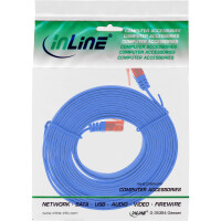 InLine® Patchkabel flach, U/UTP, Cat.6, blau, 1m