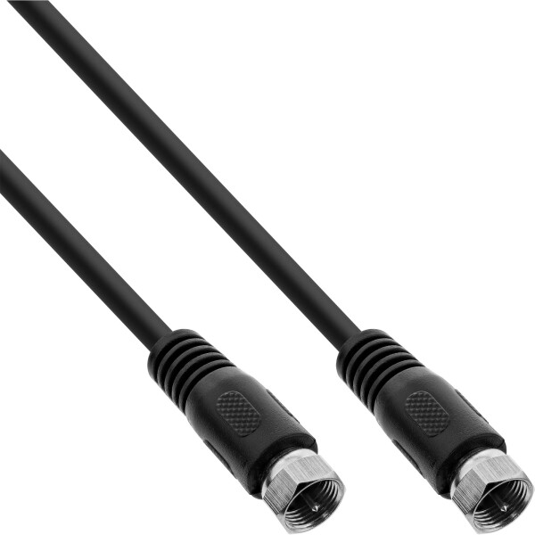 InLine® SAT Cable 2x shielded ultra low loss 2x F-male >75dB black 5m