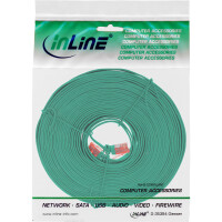 InLine® Flat Ultraslim Patch Cable U/UTP Cat.6 Gigabit ready green 10m