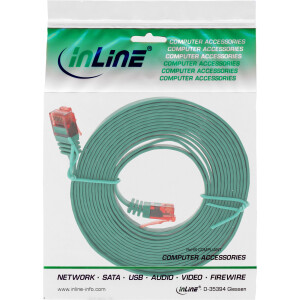 InLine® Flat Ultraslim Patch Cable U/UTP Cat.6 Gigabit ready green 2m